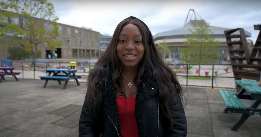 happy student at york