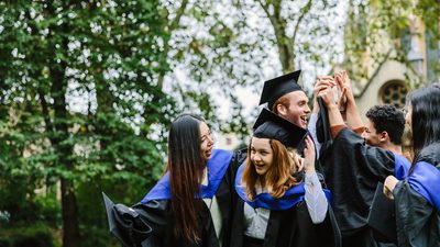 KIC London students celebrating their graduation