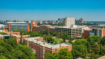 Aerial view of University of Alberta North campus