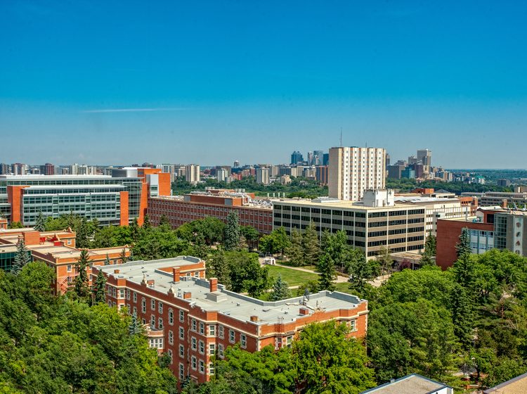 Aerial view of University of Alberta North campus