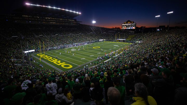 The Autzen Stadium during UO vs Cal Football game