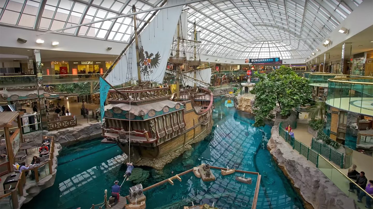 An old ship inside a mall in Edmonton