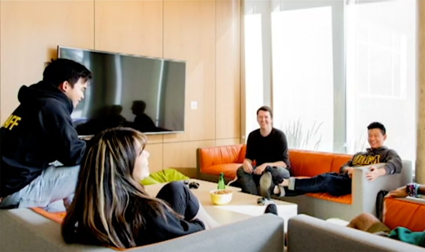 University of Alberta students socialising in the communal area