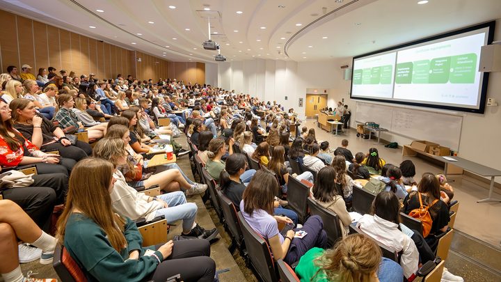 U of A students participating in a faculty orientation