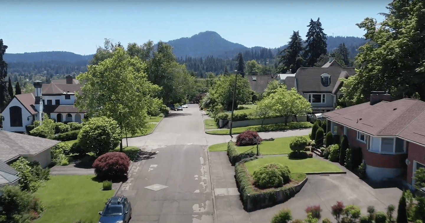 Residential area in Eugene Oregon