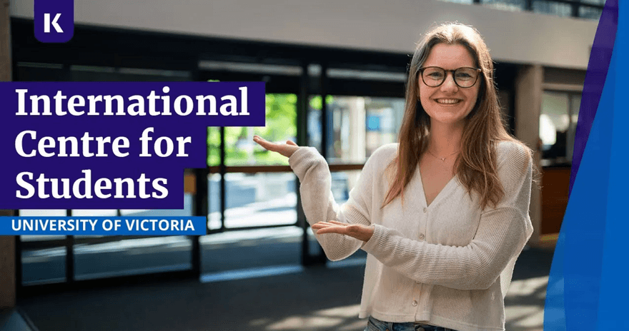 A thumbnail of a student giving a tour at UVic's International Centre for Students