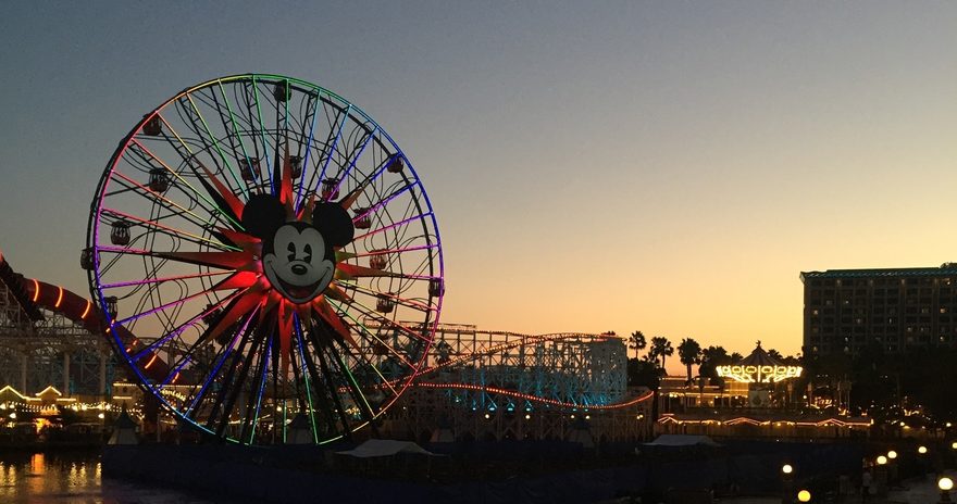 Pixar pier in Disneyland