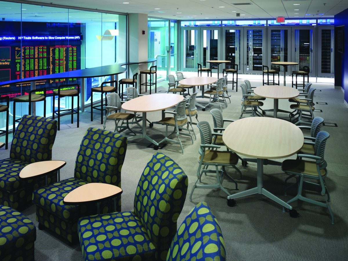 The common area in the UCONN's school of business