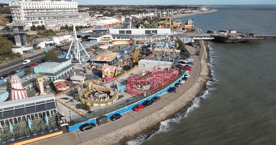 The Southend Pier from above